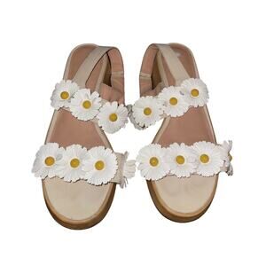 Lucky Brand Juleii Daisy Clog Boho Slingback Sandal Chunky Block Heel Size 9